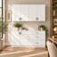 Armoire de rangement double blanche l 63 po x P 15,7 po x H 63 po