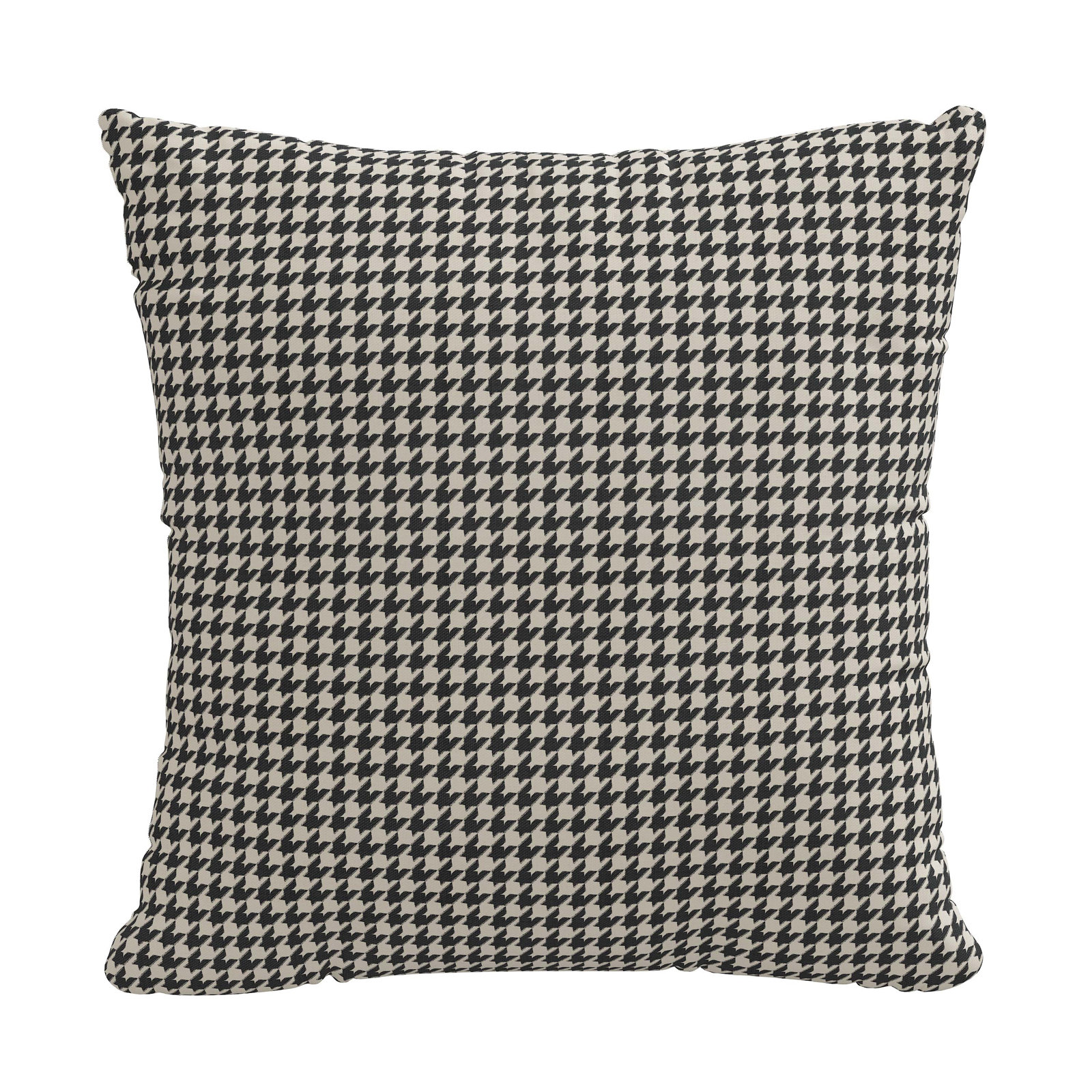 Arkins Geometric Cotton Throw Pillow, 18, Feathers, Black/White
