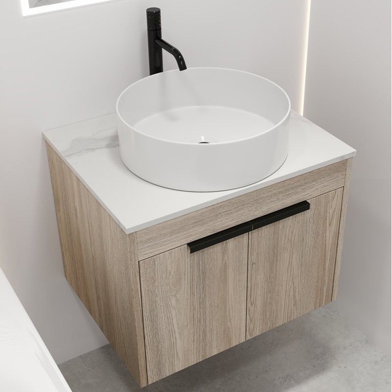 Istler 23.6'' Single Bathroom Vanity with Ceramic Top