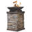 Square Polyresin Propane Smokeless Fire Column