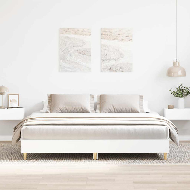 Bed Frame, European Kingsize (160 x 200cm), White