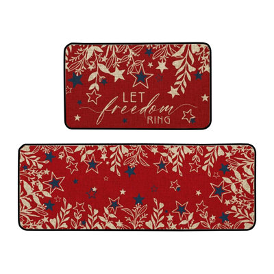  Bath Mat Rugs Independence Day Decorative Floor Mats Kitchen Dirt Counteractive Floor Mats Two Piece Set Bathroom Defend Slip Floor Mat Set