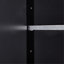 Armoire de rangement avec 2 portes et 4 tiroirs pour salle de bain, bureau, tablette réglable, panneau de fibres à densité moyenne avec finition peinte, noir-920746356