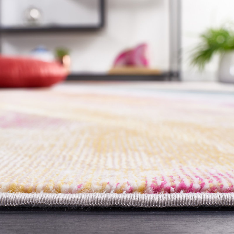 Tapis abstrait Alquin Art Studio Performance, Rectangle 5 pi 1 po x 7 pi 6 po