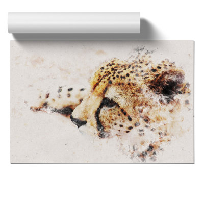 Cheetah Watercolour - Frameless Print