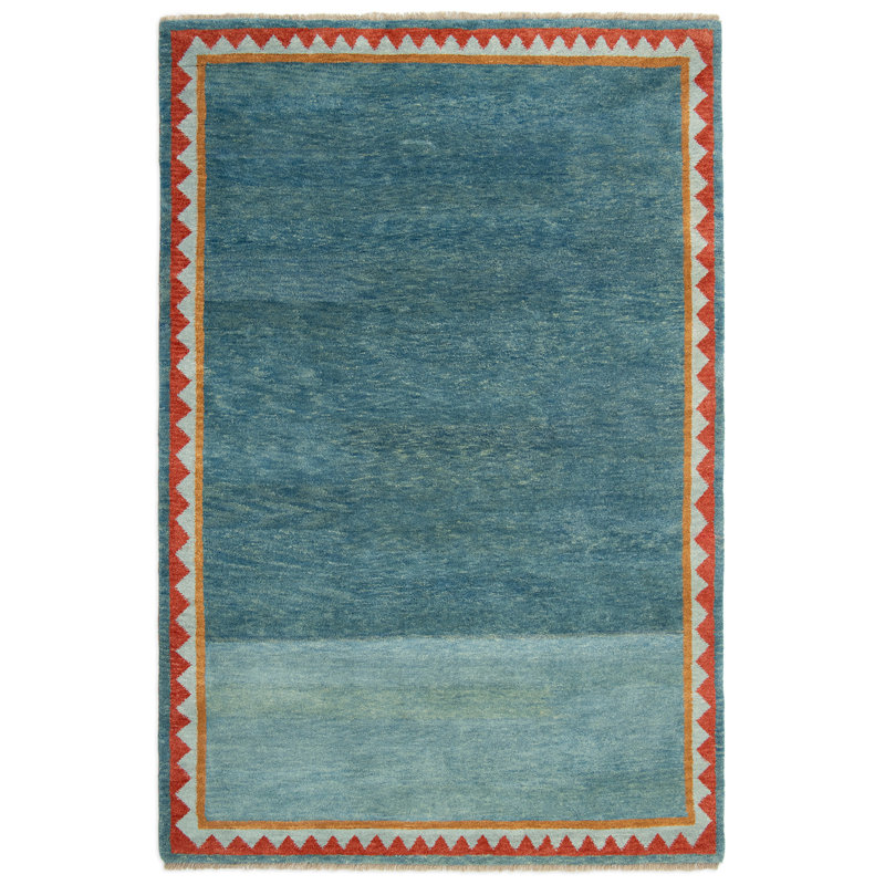 Caden Hand-knotted Wool Rug, Rectangle 6' x 9'