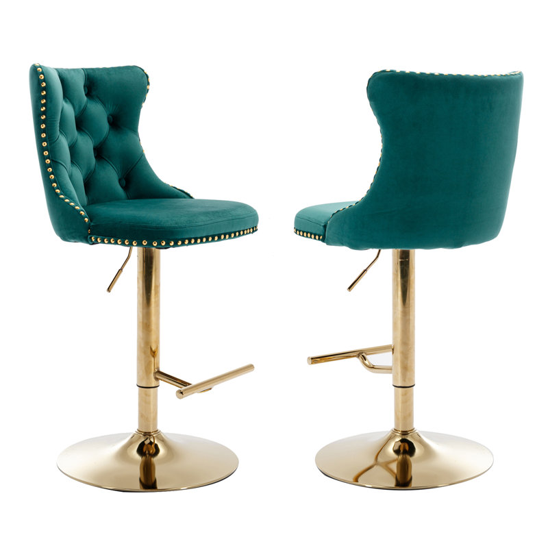 Tabouret à hauteur réglable Javarius, Vert