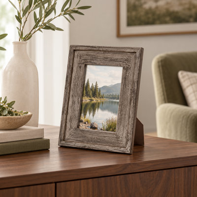  Cadre photo en bois rustique Lameer