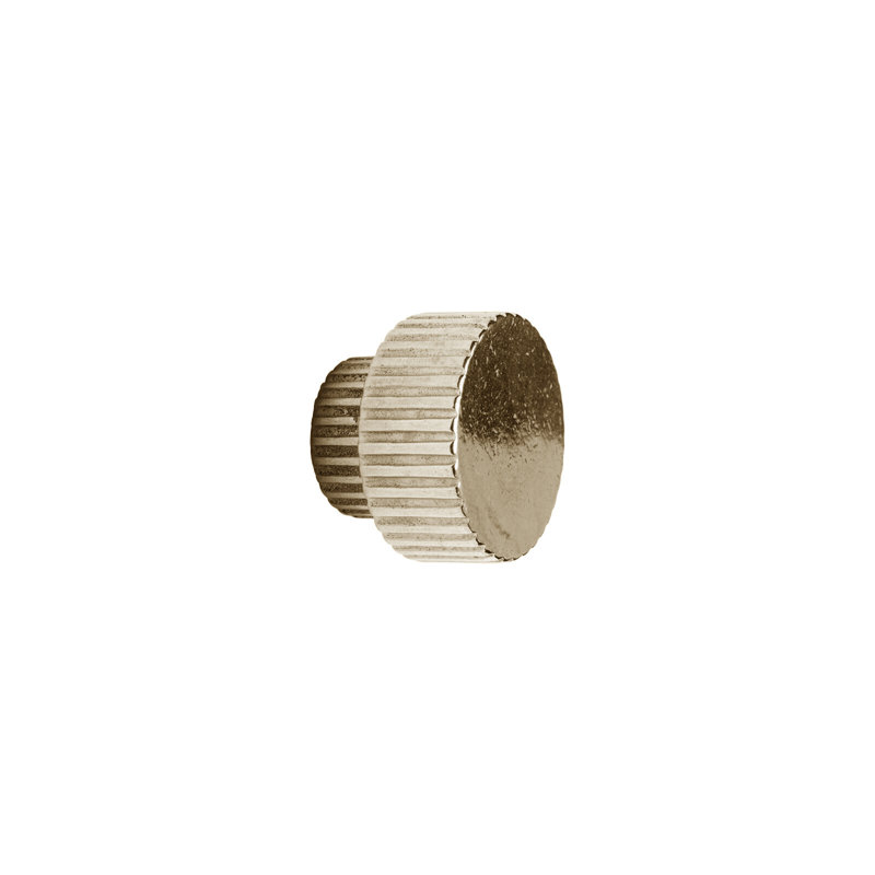 Flute Bronze Round Knob, White Bronze Light