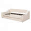 Lit de jour simple rembourré avec accoudoirs de rangement et port USB-589667902