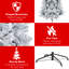 Arbre de Noël artificiel non illuminé, modèle à charnière, branches denses, décor de Noël réaliste-808395594-808395595