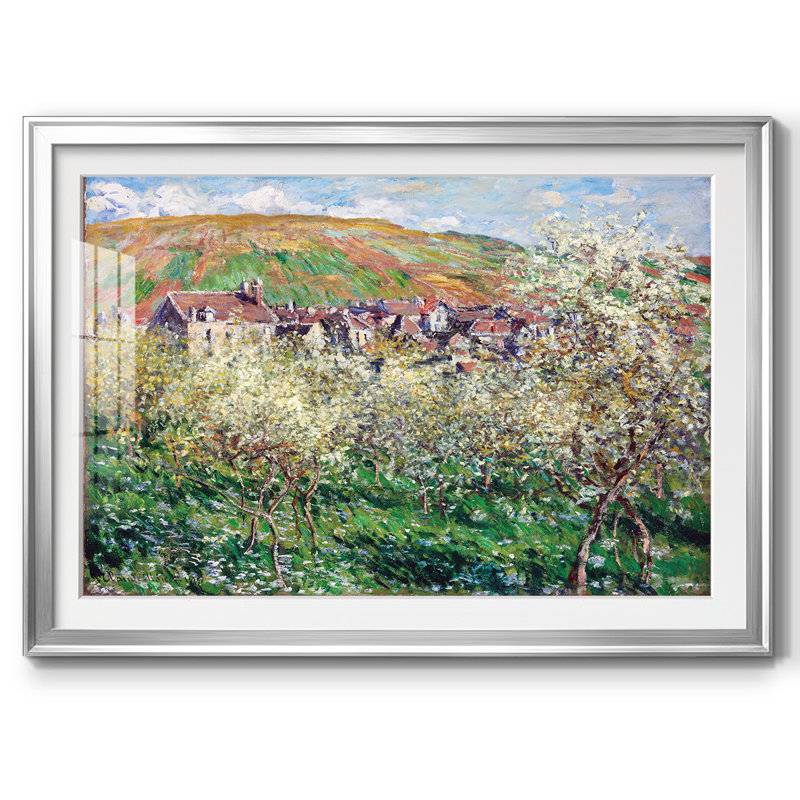Monet, impression encadrée sur papier par Claude Monet, Argent, H 15 po x l 21 po x P 1,5 po