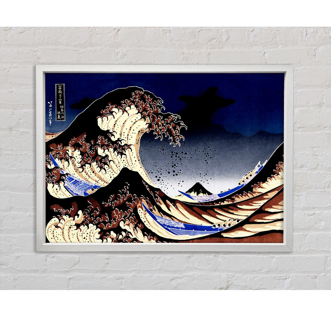 Hokusai Die Welle - Einzelner Bilderrahmen Kunstdrucke auf Leinwand