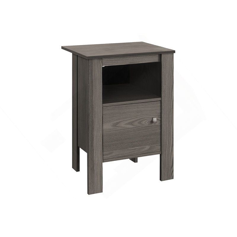 Versatile Multi - Purpose Table For Living Room, Bedroom, Ideal As Side, End, Nightstand With Storage Functionality, Gray