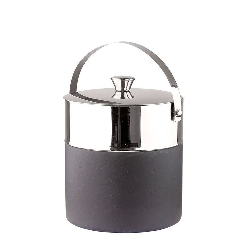 Hargrett Andor Silver & Black Ice Bucket