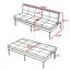 Canapé en futon rembourré en velours, structure en métal robuste, dossier réglable à 5 niveaux, canapé compact multifonctionnel pour les petits espaces