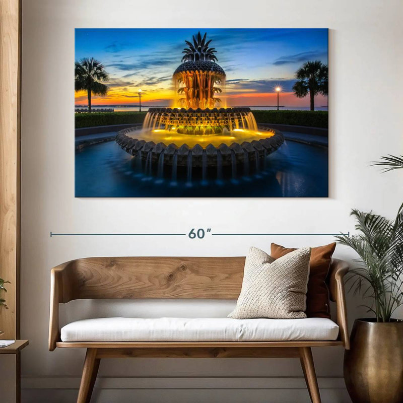 Fontaine ananas Charleston, H 34 po x l 51 po