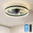 20" Smart Silent Ceiling Fan With Light – Crystal Flush Mount LED Fan Lamp With Hidden Blades And Natural Airflow System, Designed For Bedroom, Kids' Room And Study