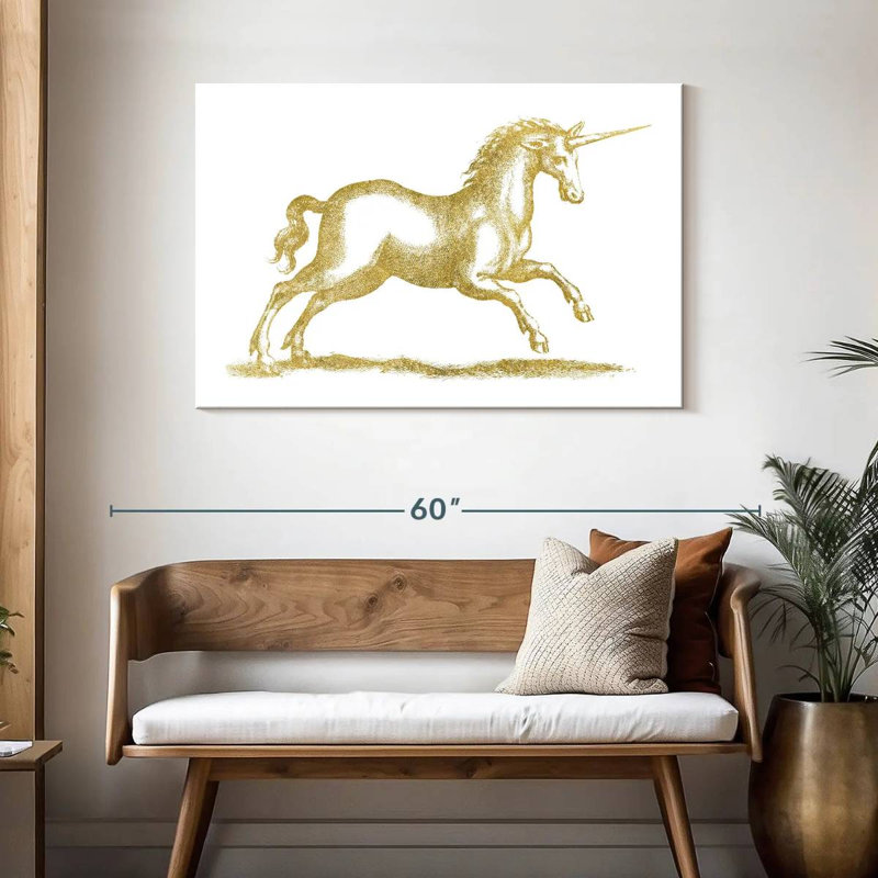 Kelan Golden Unicorn Fantasy, H 30 po x l 45 po