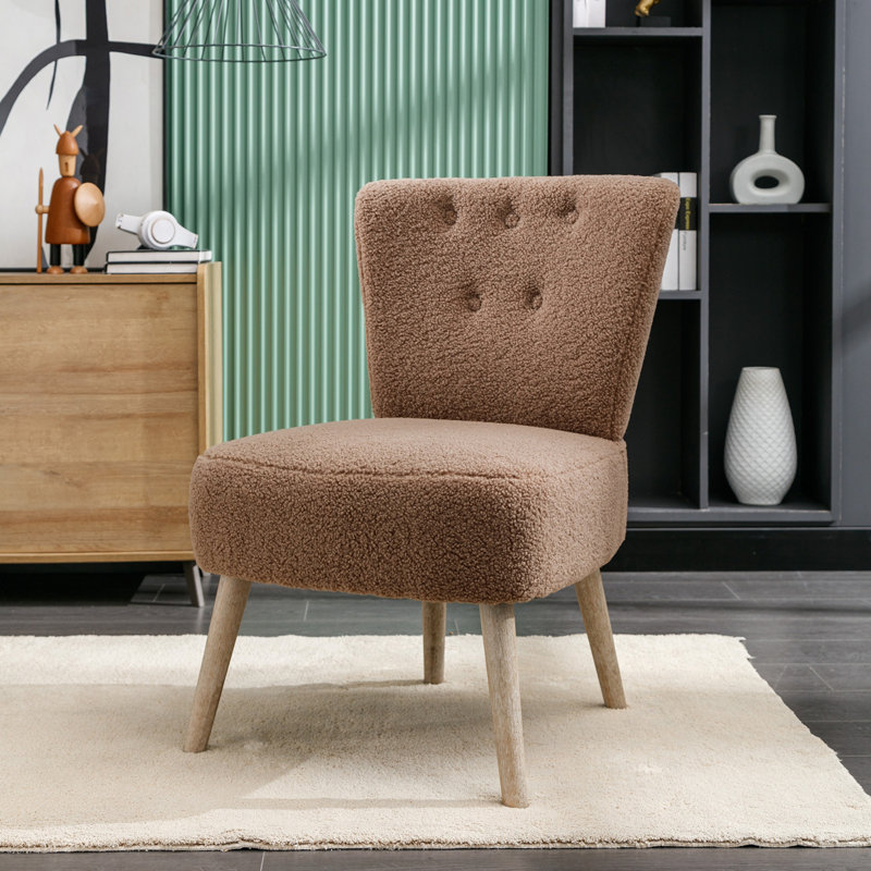 Chaise d'appoint Janetzi, Laine brune