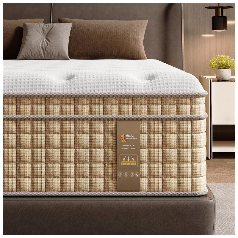 12 Inch Mattress Hybrid Innerspring Mattress With Gel Memory Foam Fiberglass-Free Medium Plush Certipur-US Certified 80 Inch