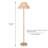 Bali 61” Boho Metal Floor Lamp with Rattan Shade for Living rooms, Bedrooms, Reading areas, and Home offices