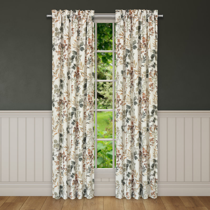 Paire de rideaux obscurcissant en polyester 