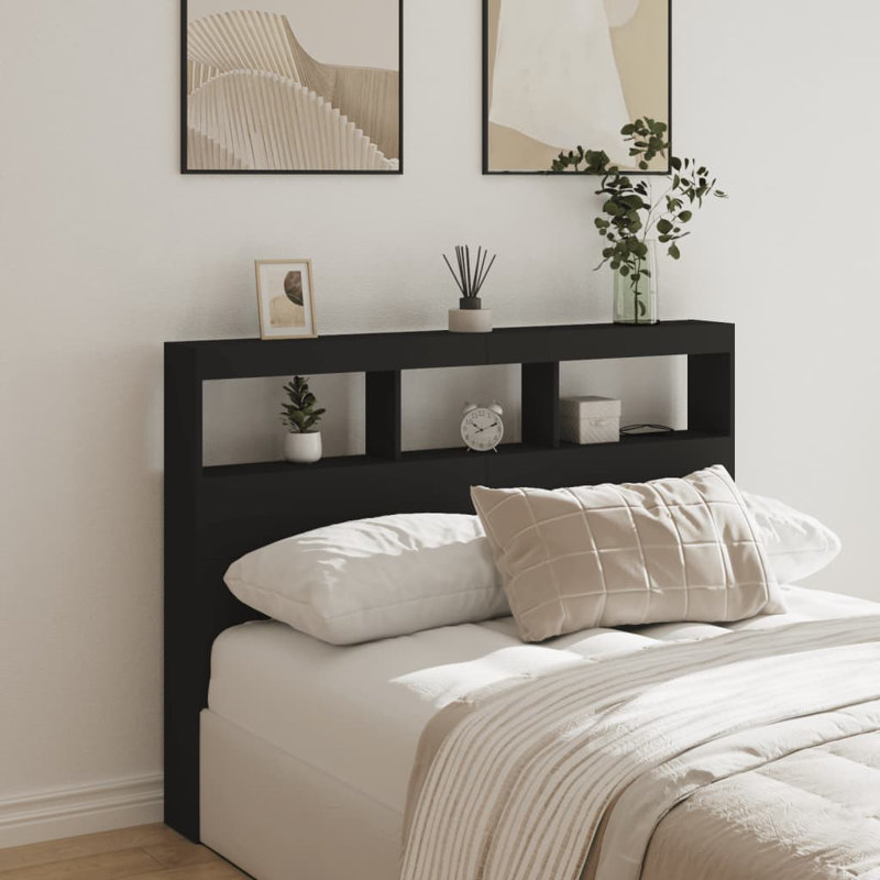 Cedria Headboard, Black, Double - 140 x 200 cm