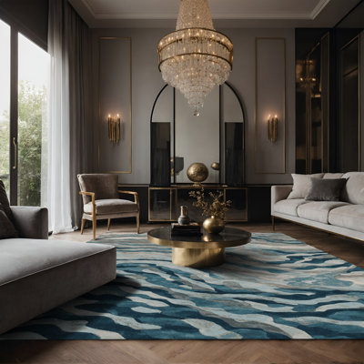 Tapis brun soyeux et moelleux