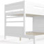 Lit superposé simple au dessus d'un lit simple avec garde-robe et espaces de rangement intégrés, lit superposé en bois massif avec garde-corps, escalade enfantine et lattes améliorées-133411452
