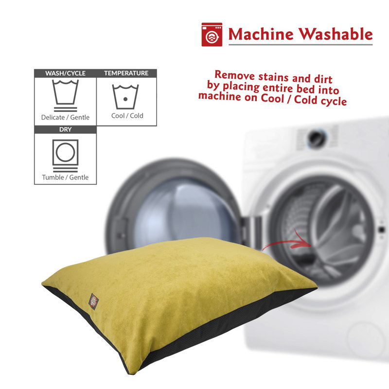 Coussin pour chien Villa Majestic, Jaune, Grand (l 46 po x P 35 po x H 4 po)