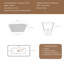 Baignoire de trempage autoportante en acrylique avec drain 2 po. 59 po. X 29 1/2 po. Harmony-T