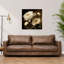 Rêveur rétro floral classique délicat, pivoine dramatique, impression murale-130502126