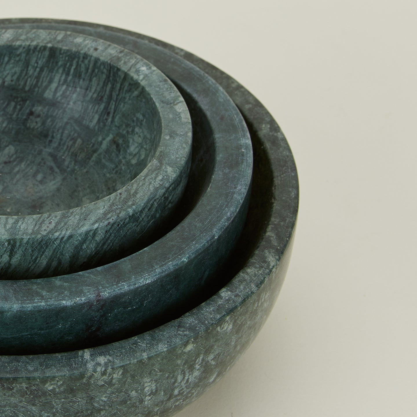 Simple Marble Decorative Bowl 1, 2" H x 5" W x 5" D, Green
