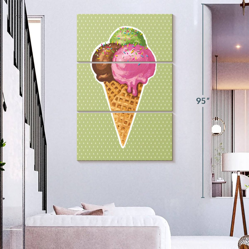 Yarlin Yummy Ice Cream, 65" H x 42" W
