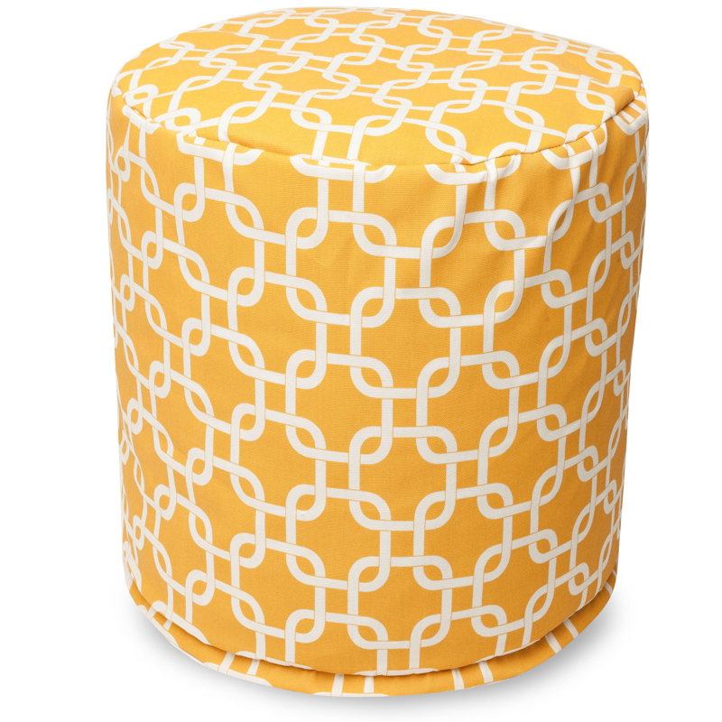 Petit pouf Roysum, Jaune