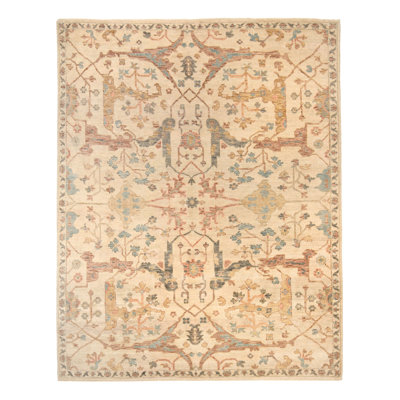 Ivory Traditional Silk Rug - 8' x 10'