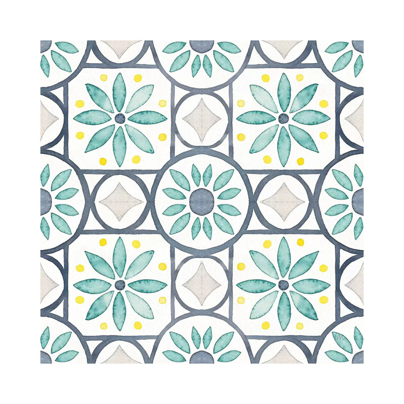 Garden Getaway Pattern XI by Laura Marshall - Wrapped Canvas Painting, 93.98cm H x 93.98cm W x 1.91cm D