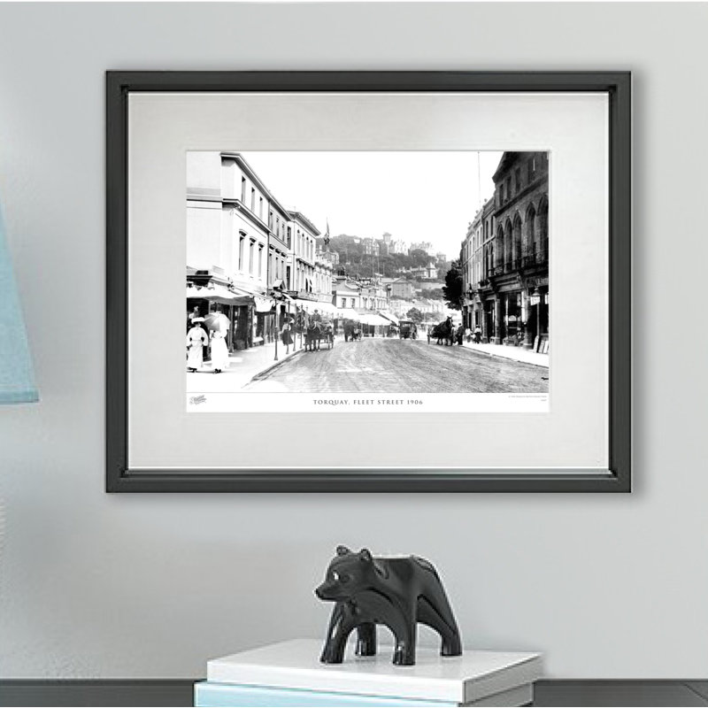 Torquay, Fleet Street 1906 by Francis Frith - Single Picture Frame Print, 28cm H x 36cm W x 2.3cm D