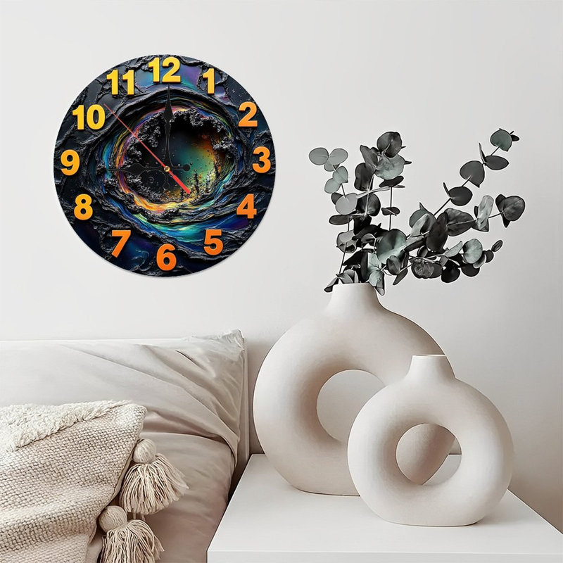 Unique Abstract Oil Painting Wall Clock