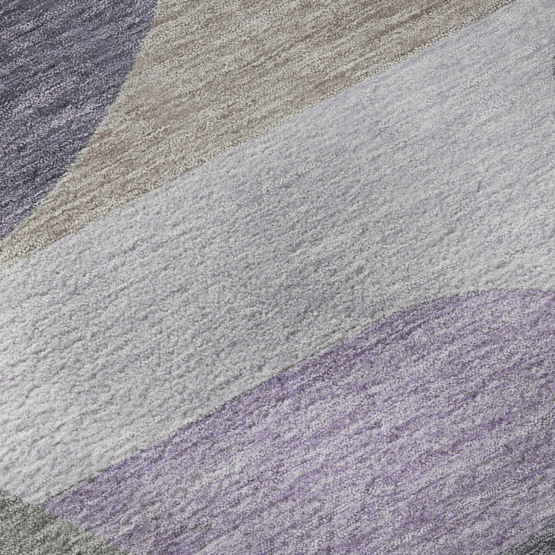 Premium Machine Washable Slesnick AMF1667 Mid Century Rug, Round 8'