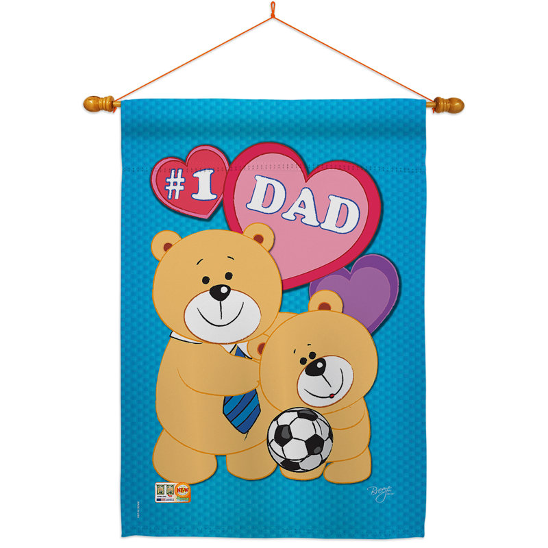 Double Sided 40'' H x 28'' W Polyester Father's Day Flag Set