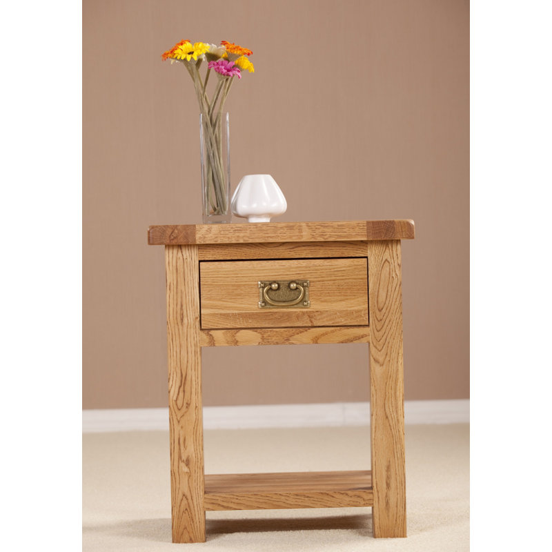 49.5cm W Solid Wood Bedside Table