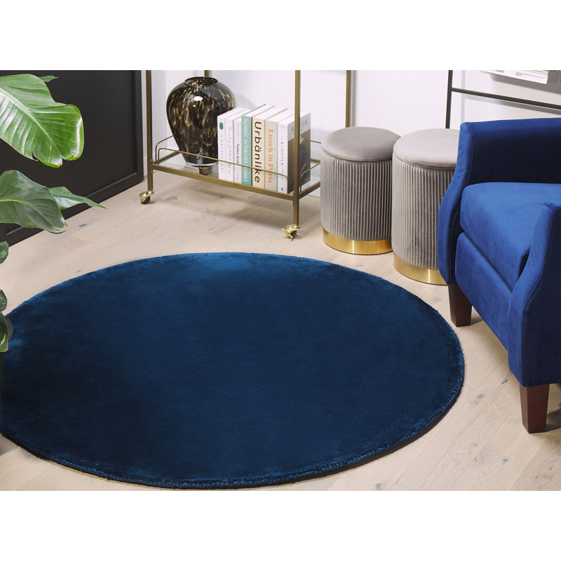 Godinne Solid Colour Viscose Hand Woven Area Rug, Round 140cm