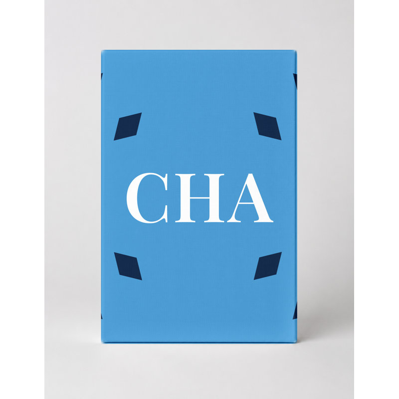 Monogramme Charlotte Luxury Diamond - bleu marine, bleu Caroline, blanc, H 18 po x l 12 po, Bleu / blanc