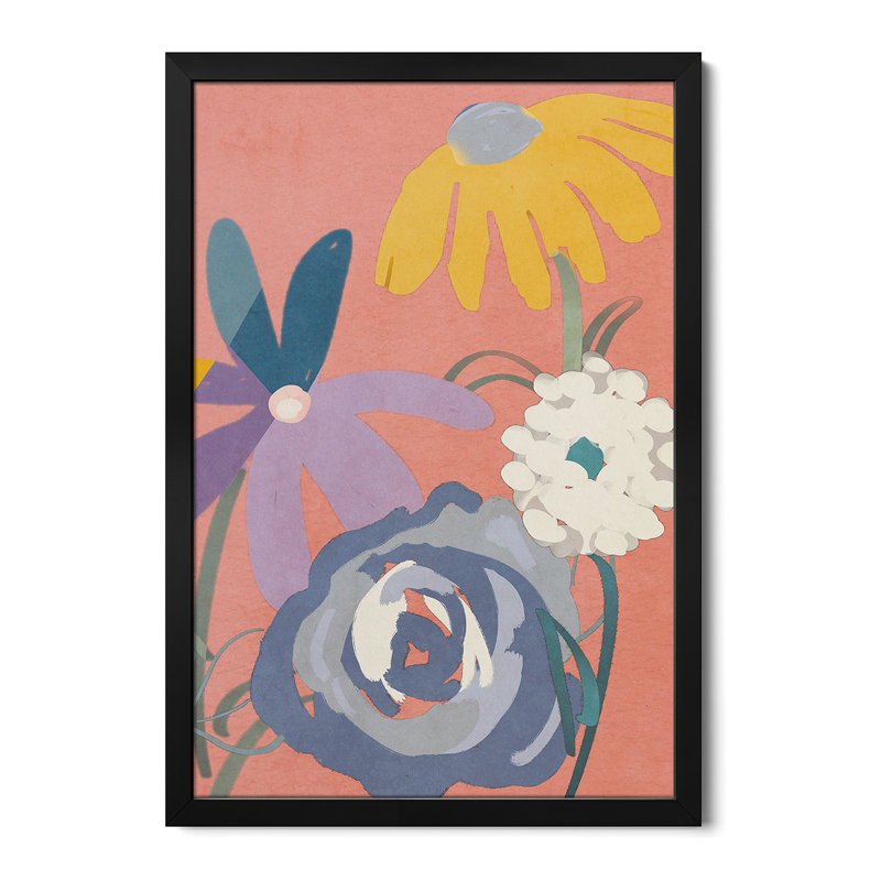 Fleurs d'été mixtes - reproduction d'art murale - affiche de galerie, H 24 po x l 16 po