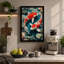 Koi In Circles Japandi - Print-136732416-136732411