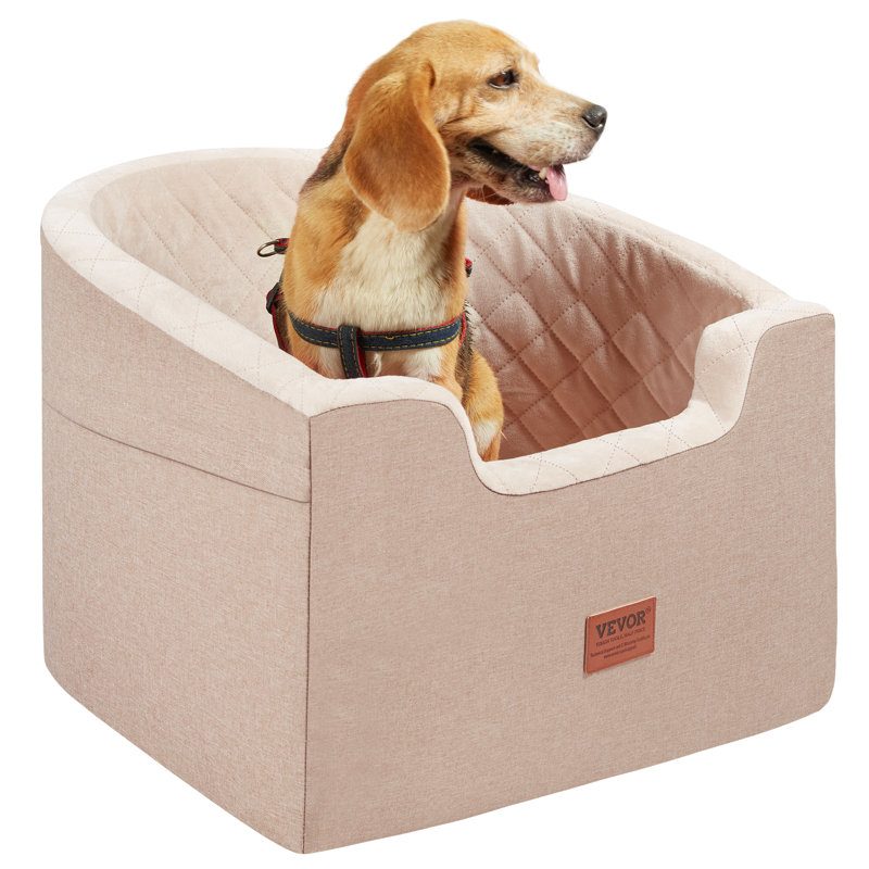 Dog Booster Car Seat Pet Car Seat for Small Medium Dog up to 55 lbs, Brown