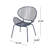 Comfortable Chair In Navy Iron, 34.97 In. Height, 25.28 Width, 25.92 Depth Navy, Iron Build, High, Wide, Deep, 22.71 Lb-1093221962