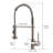 Pull Down Kitchen Sink Faucet, Brushed Nickel, Single Handle Lever, 360 Rotatable Pad Faucet With , Handle, Nickel Finish, 360-Degree Spout